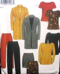 6787 New Look  1 BUTTON LONG JACKET, TOPS, PANTS, SKIRT PATTERN 6-16 uncut